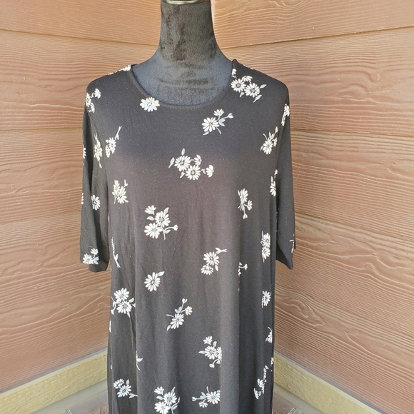 Old Navy Women's Black Floral Swing Dress Size XL NWOT - Picture 11 of 14